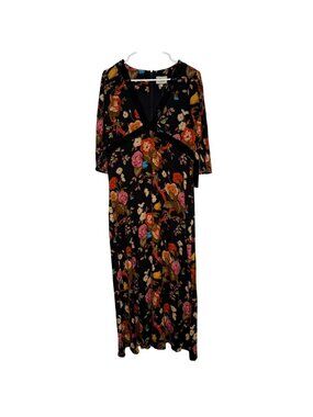 Tuckernuck Baroque Floral Delaney Maxi Dress Women's Size Large NWT!